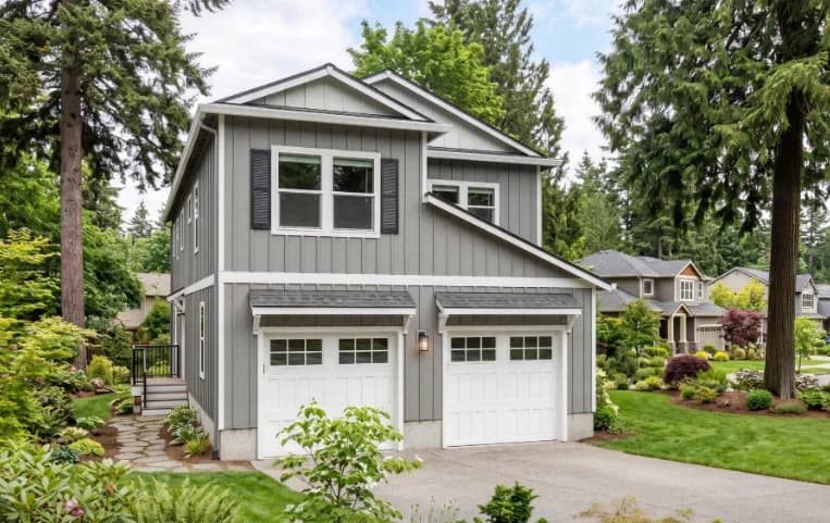 Two-story integrated garage 2856m33g44 hero, elevation, and exterior home features