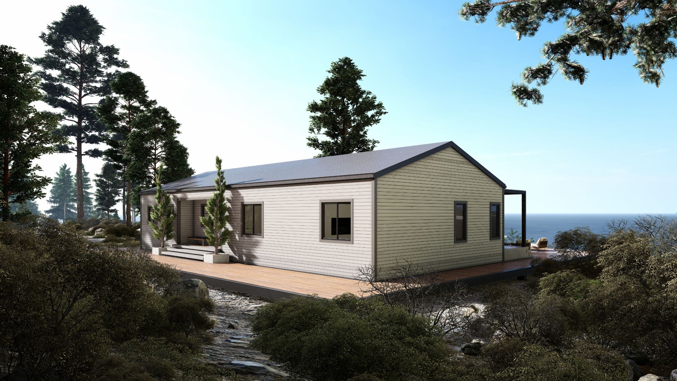 Model 17 exterior home features