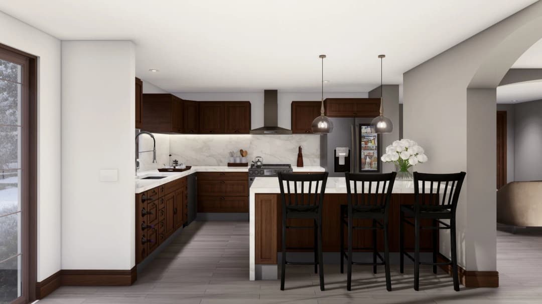 Model 16 kitchen home features