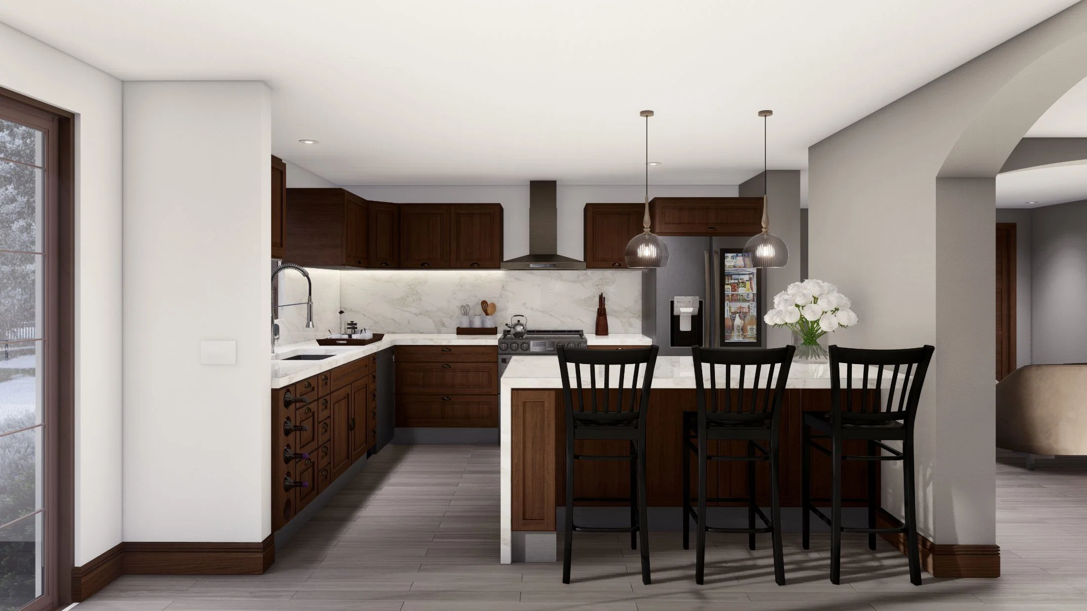 Model 16 kitchen home features
