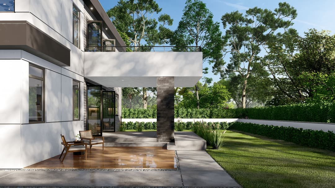Model 1 exterior home features