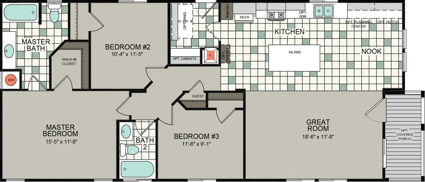 Kingsbrook kb-54 hero and floor plan home features