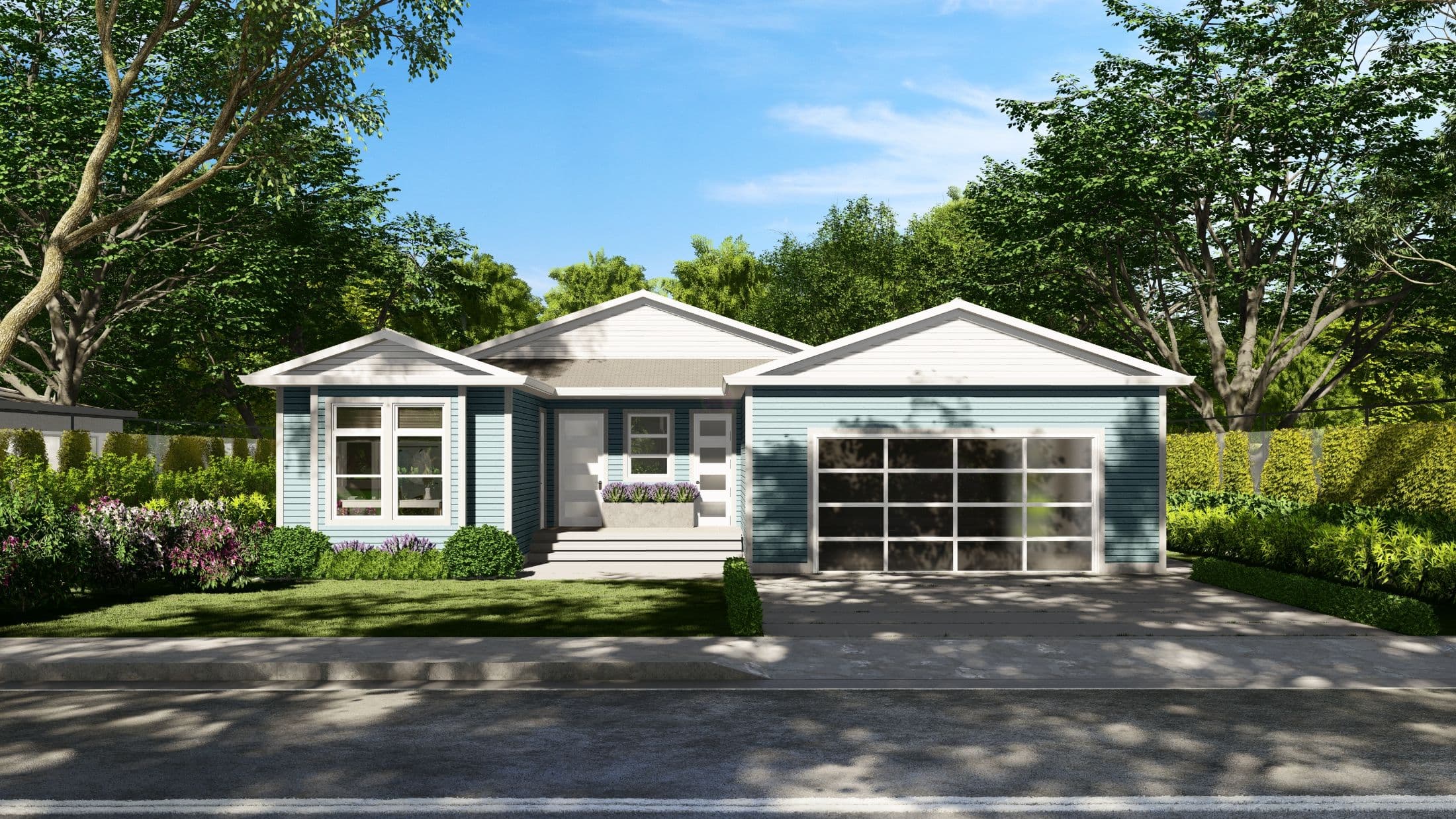 Model 31 hero, elevation, and exterior home features