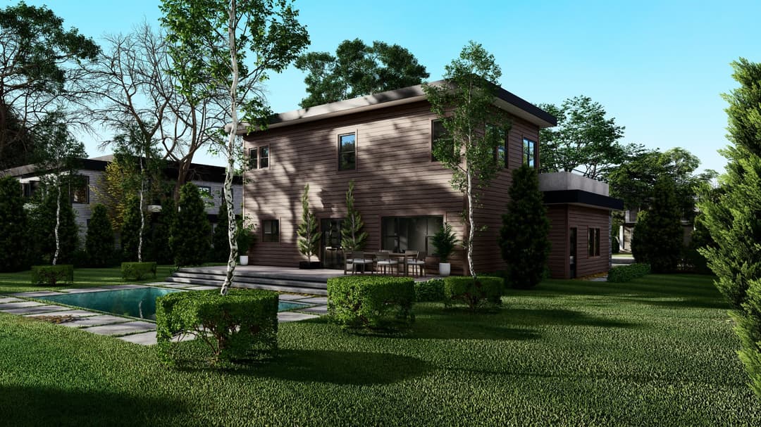 Model 5 exterior home features