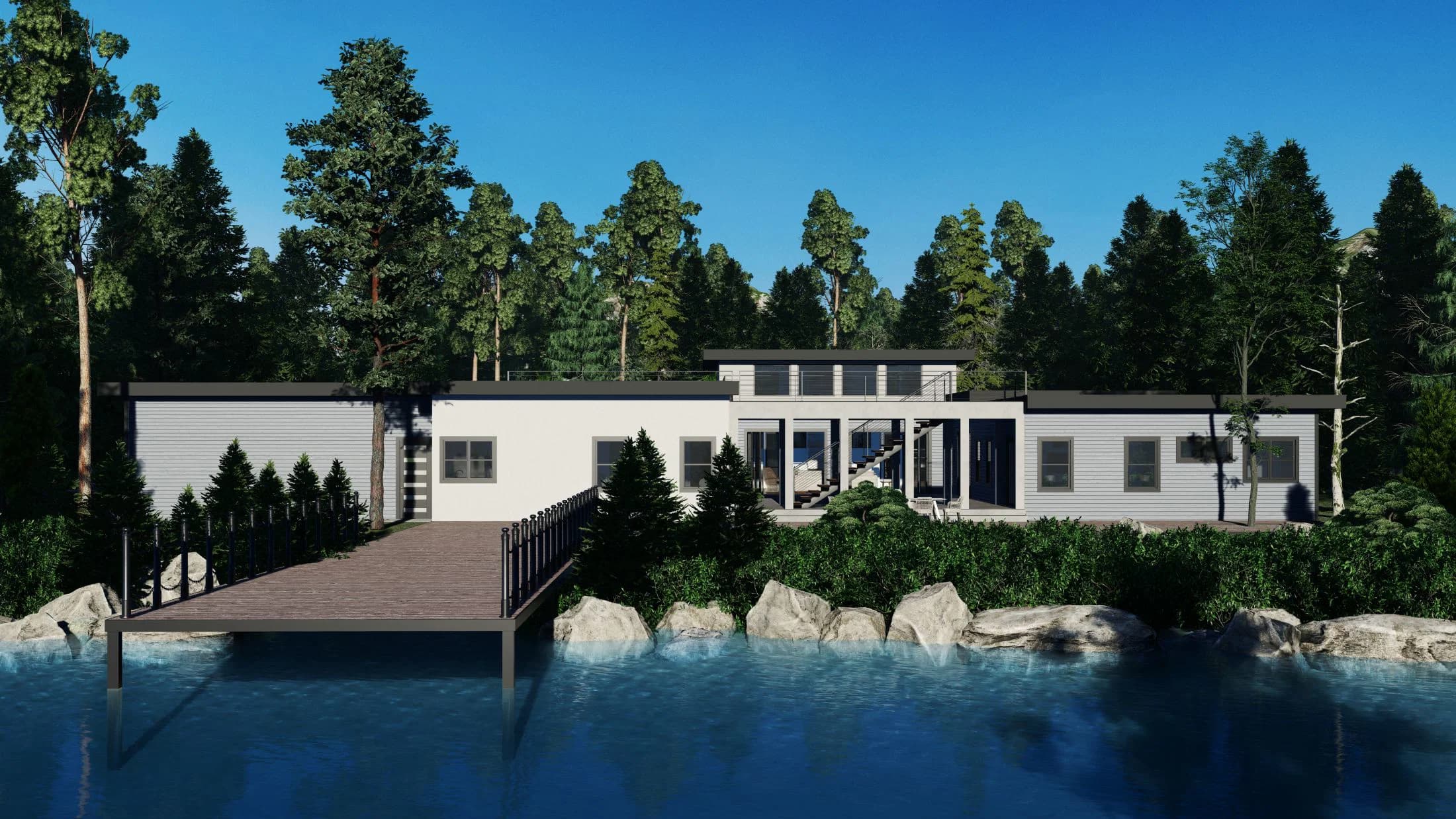 Model 12 exterior home features