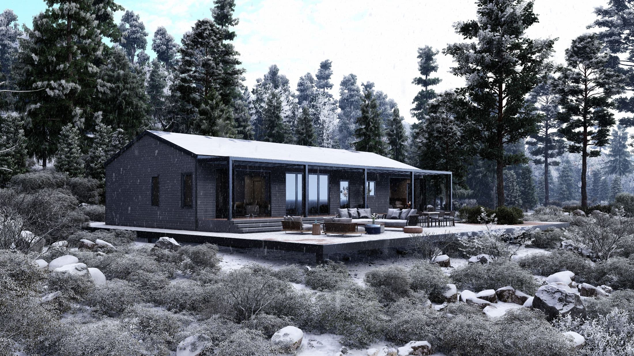 Model 17 exterior home features