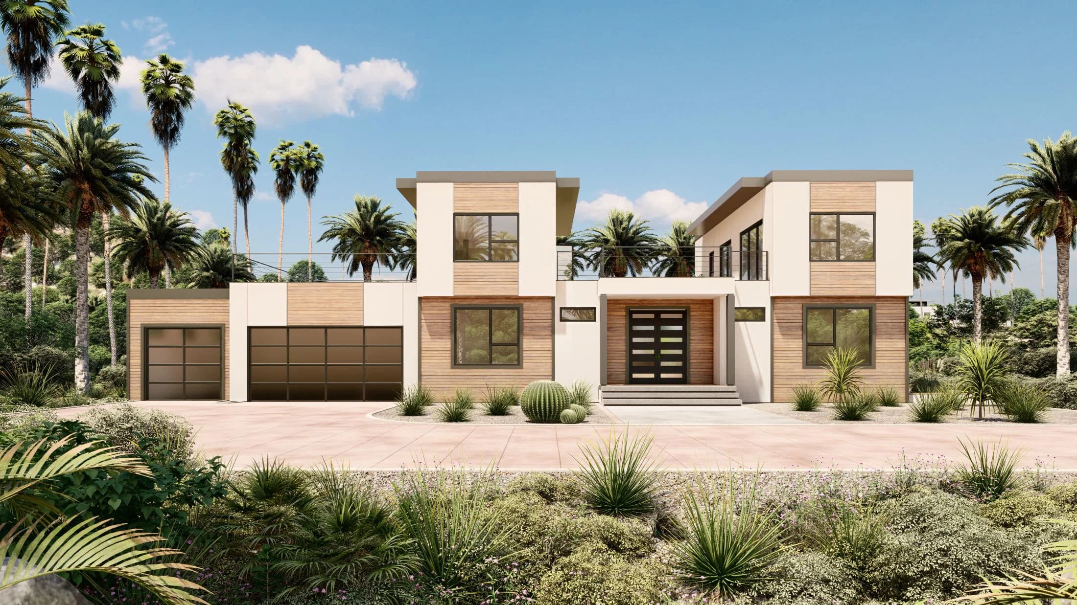 Model 30 hero, elevation, and exterior home features