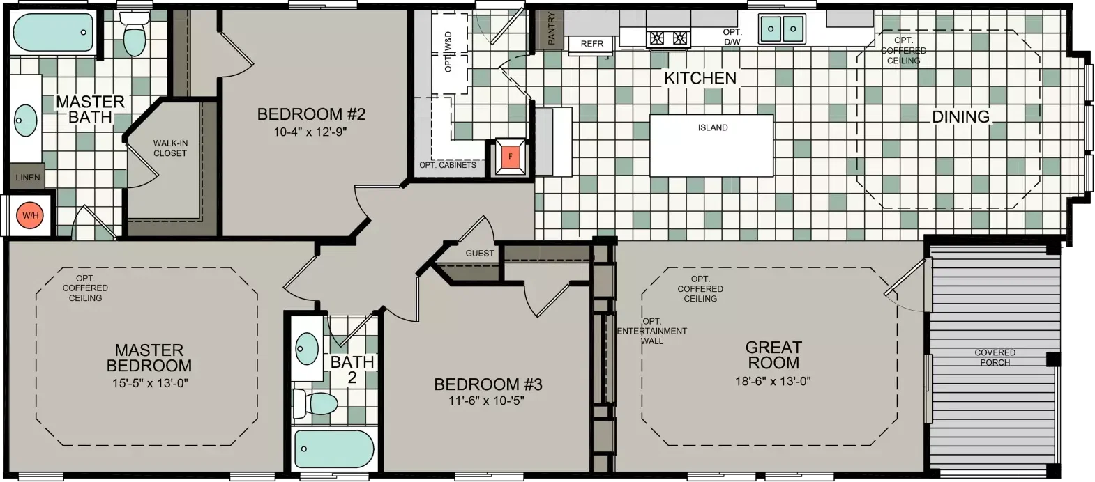 Kingsbrook kb-65 floor plan home features