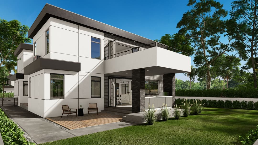 Model 1 exterior home features