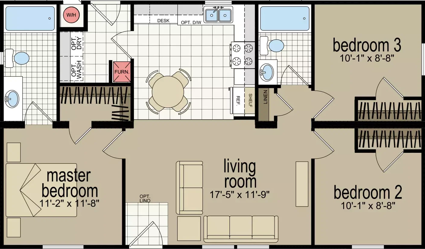 La jolla floor plan home features