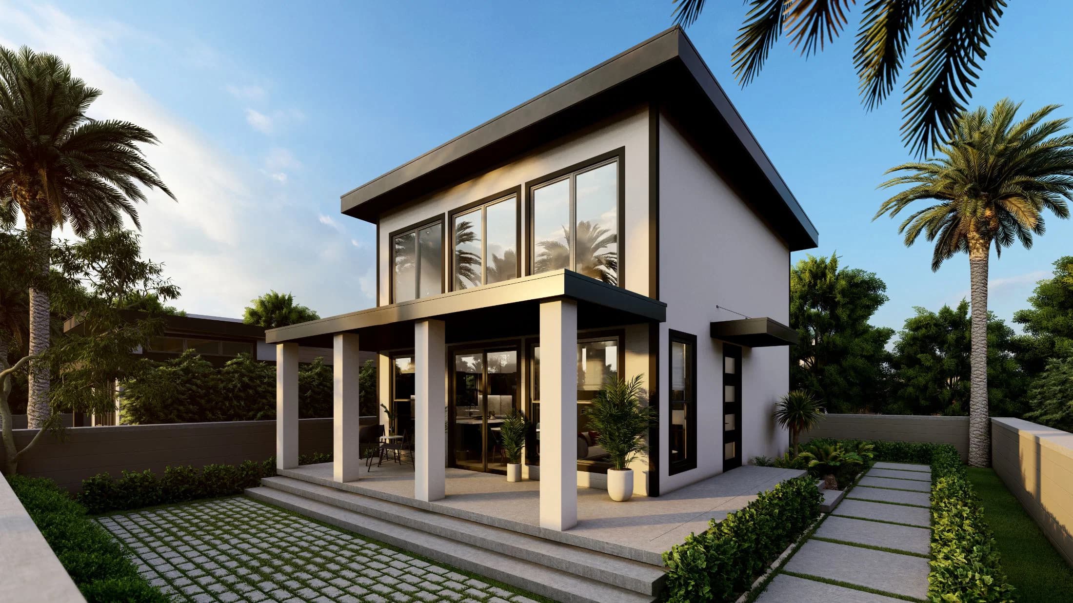 Model 6 exterior home features