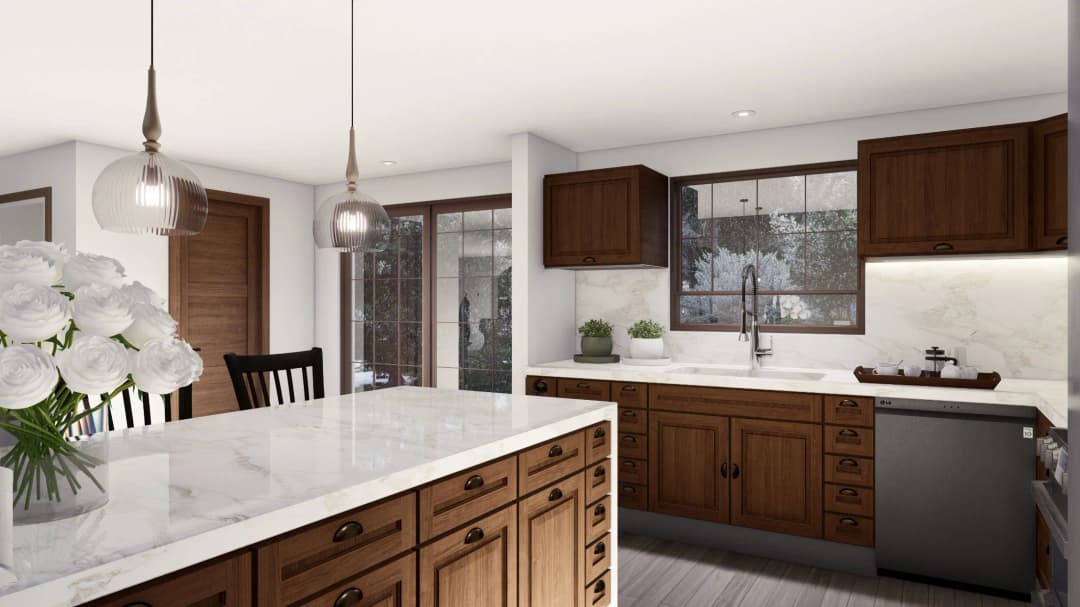 Model 16 kitchen home features