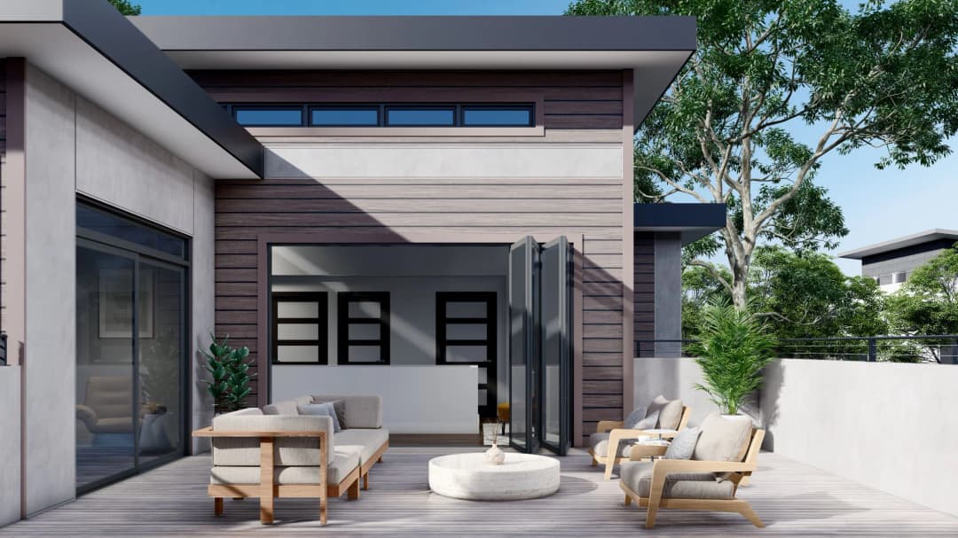 Model 5 exterior home features