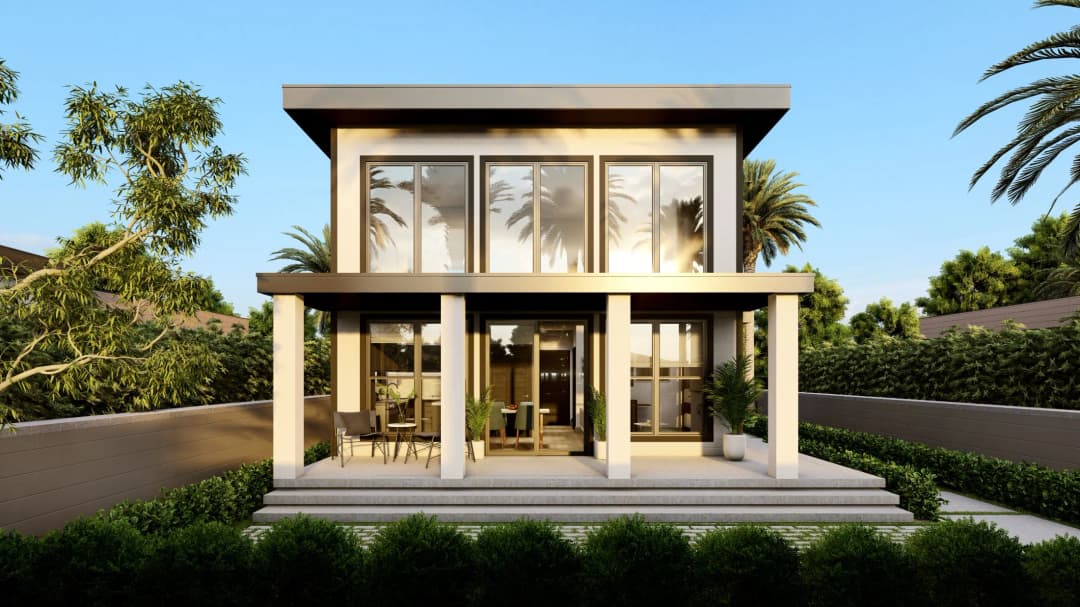 Model 6 exterior home features