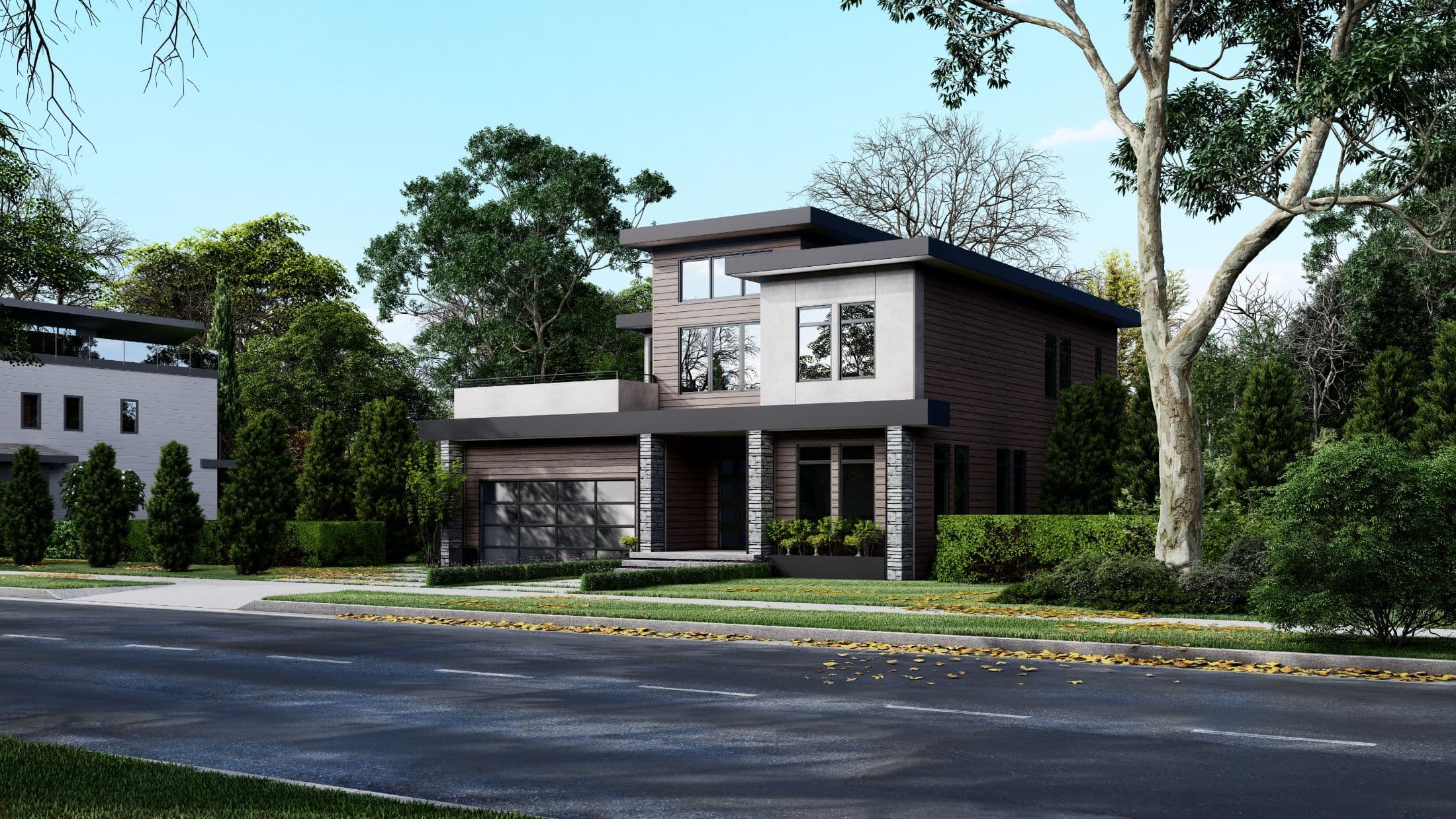 Model 5 exterior home features
