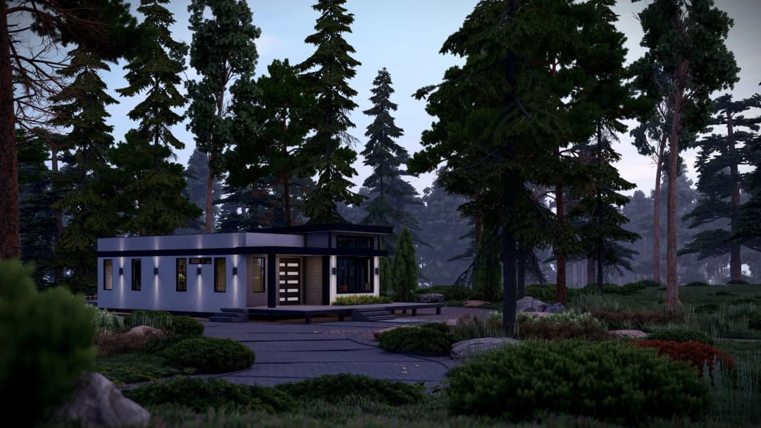 Model 27 exterior home features