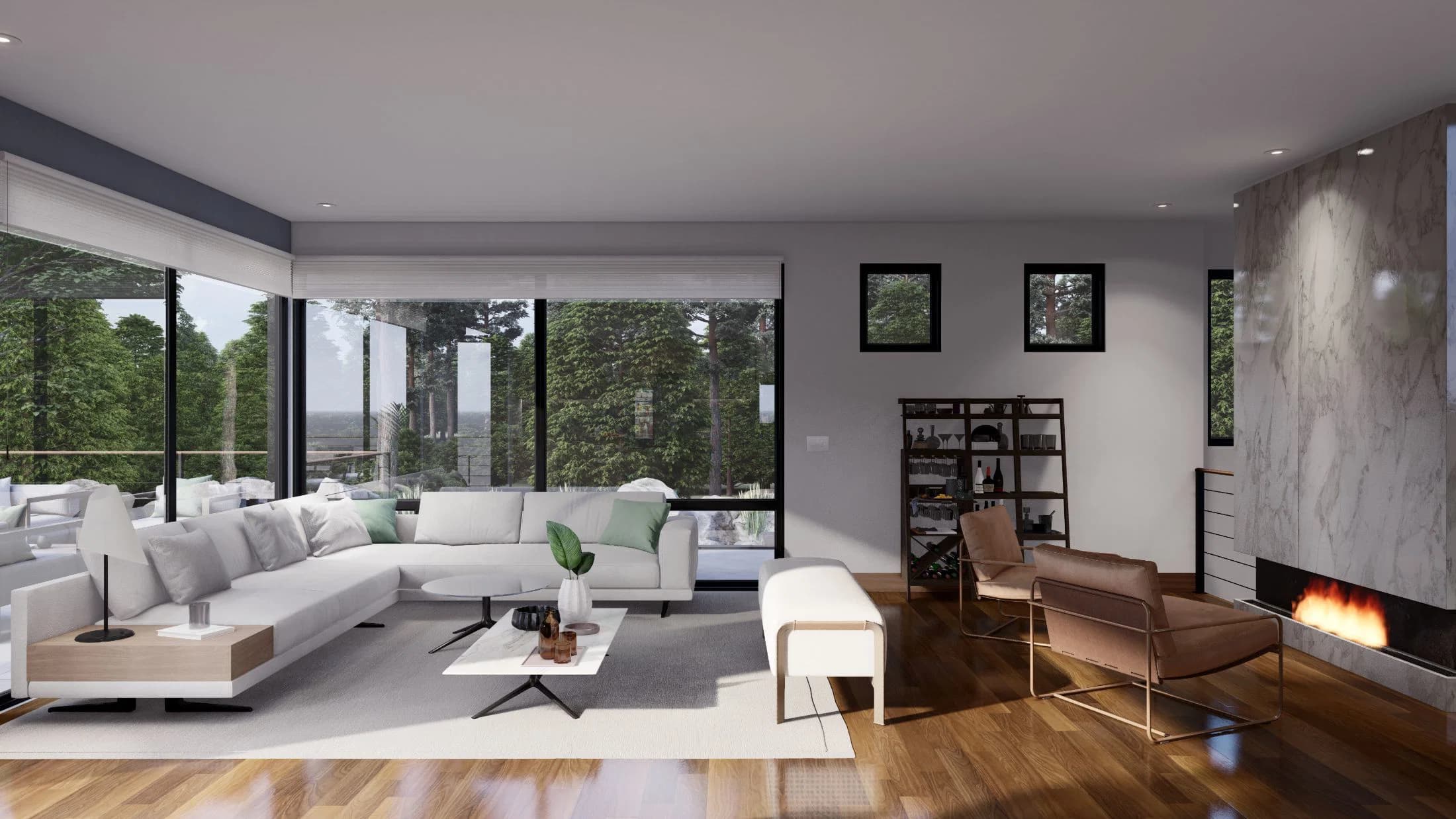 Model 2 interior home features