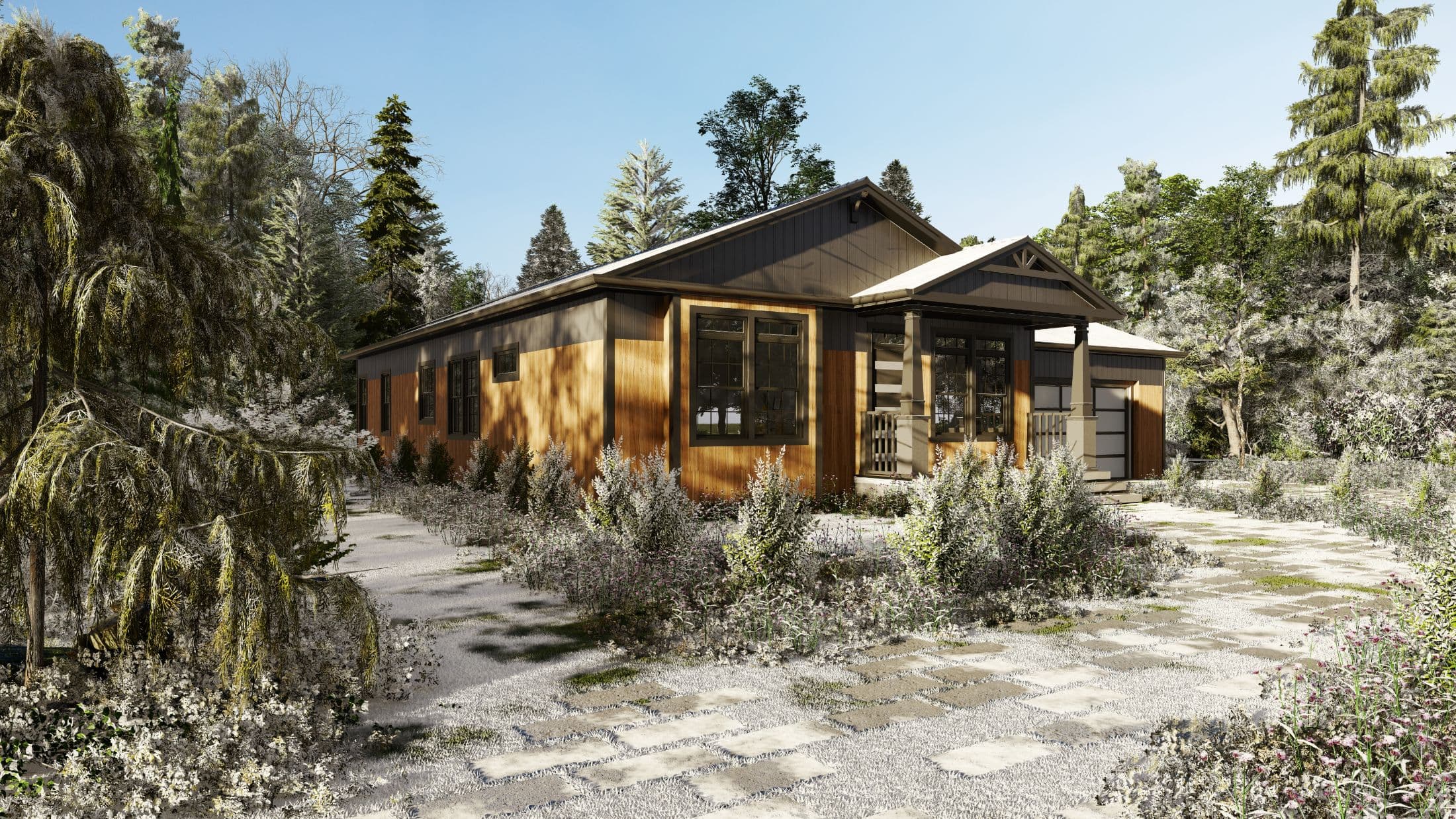 Model 14 exterior home features